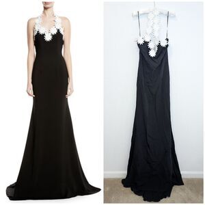 Naeem Khan Black and White Maxi Dress